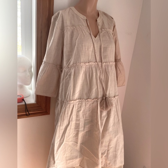 Ezze Wear Dresses & Skirts - 22”PTP cotton summer dress gauzy gauze linen feel boho feminine